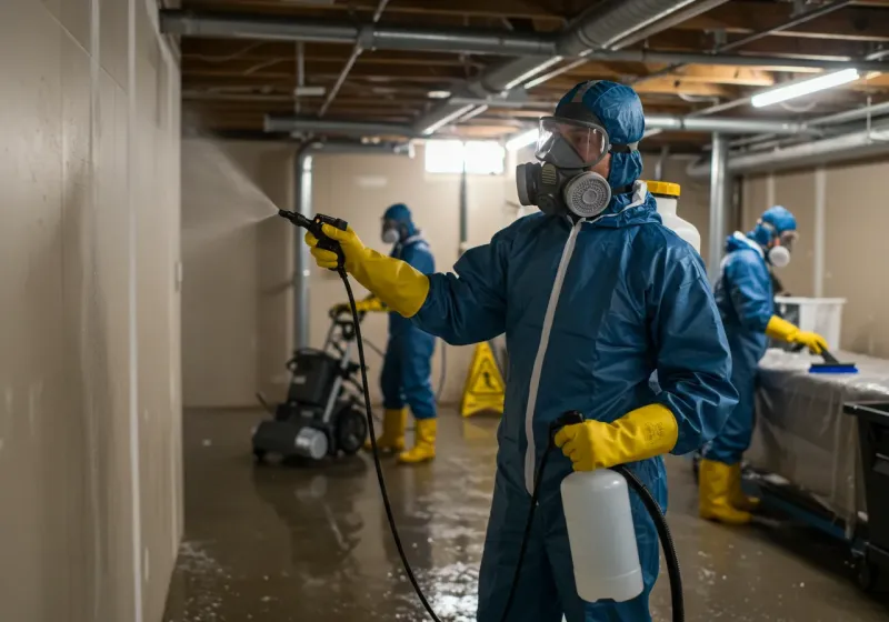 Basement Sanitization and Antimicrobial Treatment process in Velda Village, MO
