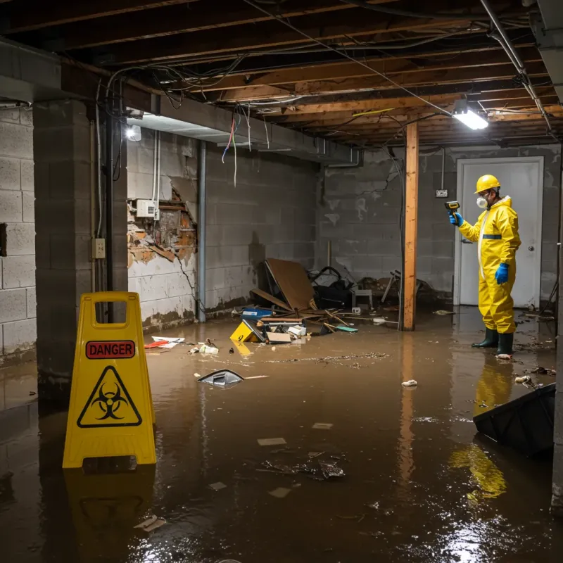 Flooded Basement Electrical Hazard in Velda Village, MO Property